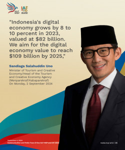 At IAF Bali, Indonesia Showcases Digital Economy Growth Exceeding 10 Percent