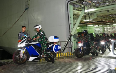 TNI's Armored and Security Vehicles  Deployed for Security Arrangement of HLF MSP and 2nd IAF in Bali