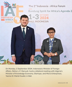 Indonesia-Algeria Agree on Cooperation in Digital Economy Sector