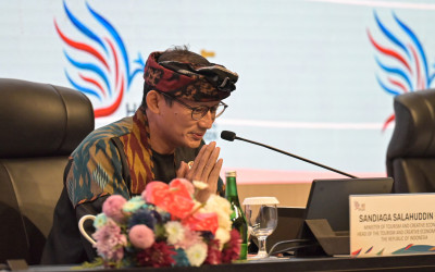 Press Conference of Minister Sandiaga Uno