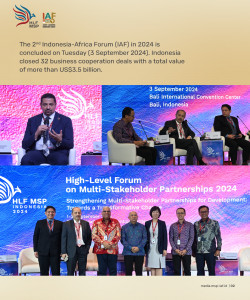 Indonesia-Africa Forum in Bali Concludes, Agreement on US$3.5 Billion in Business Cooperation Reached